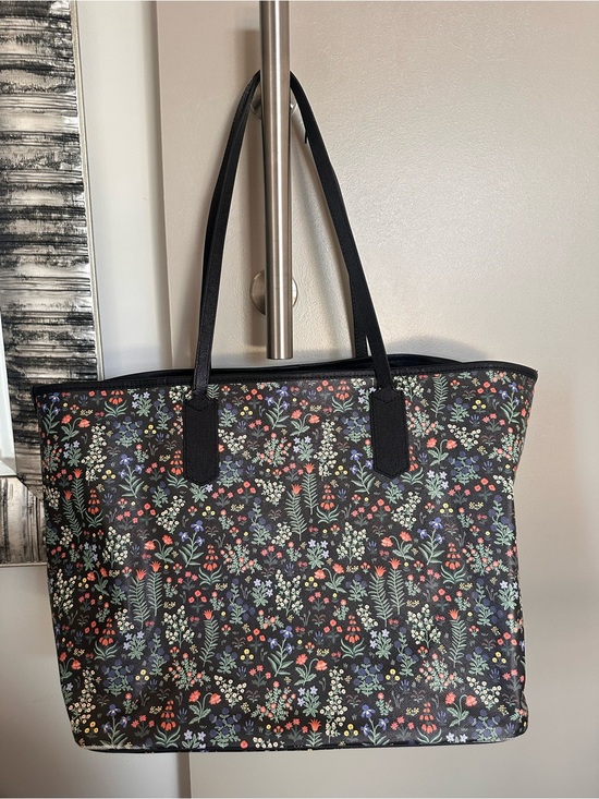 Rifle Paper Co. Handbags - Rifle Paper Black Floral Print Black Tote Bag - Everyday Carry